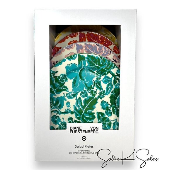 DVF for Target Floral Toile‎ 4pc Salad Plate Set - Diane Von Furstenberg - Picture 5 of 6